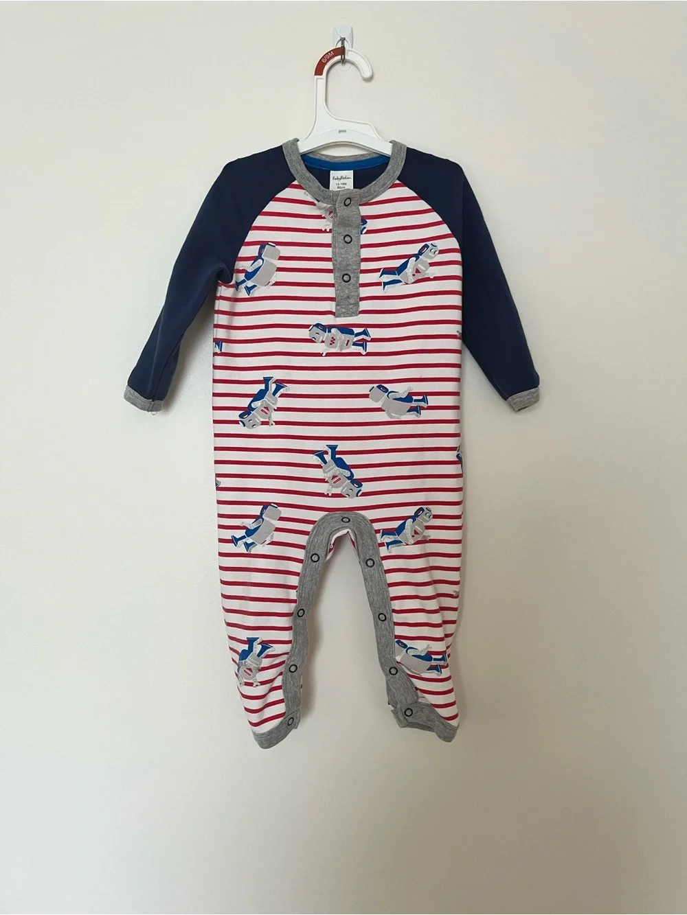 Mini Boden Baby Boden 12-18months robot print romper